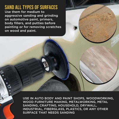 Dura-Gold 3" 78 Pc Quick Change Surface Prep Grinding Disc Set, 36, 60, 80 Grit