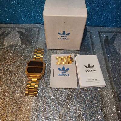 Adidas Archive MR2 Digital Gold Watch