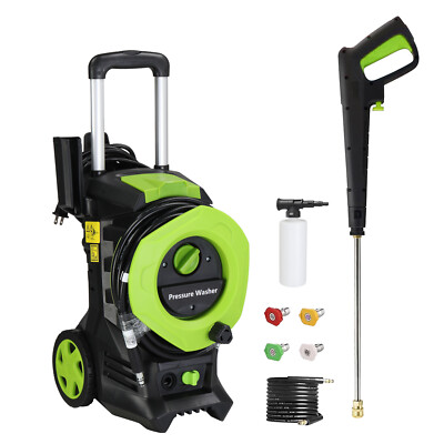 Electric High Pressure Washer 2GPM 2000W Power Cleaner Machine w/ 4 Nozzle Green