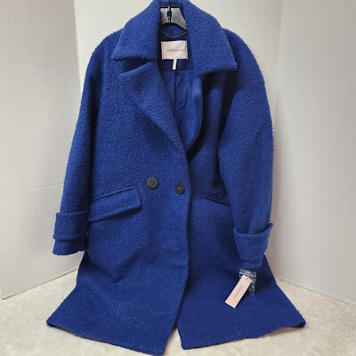 BCBGENERATION Saphire Blue Coat Jacket Gorgeous Sz L New