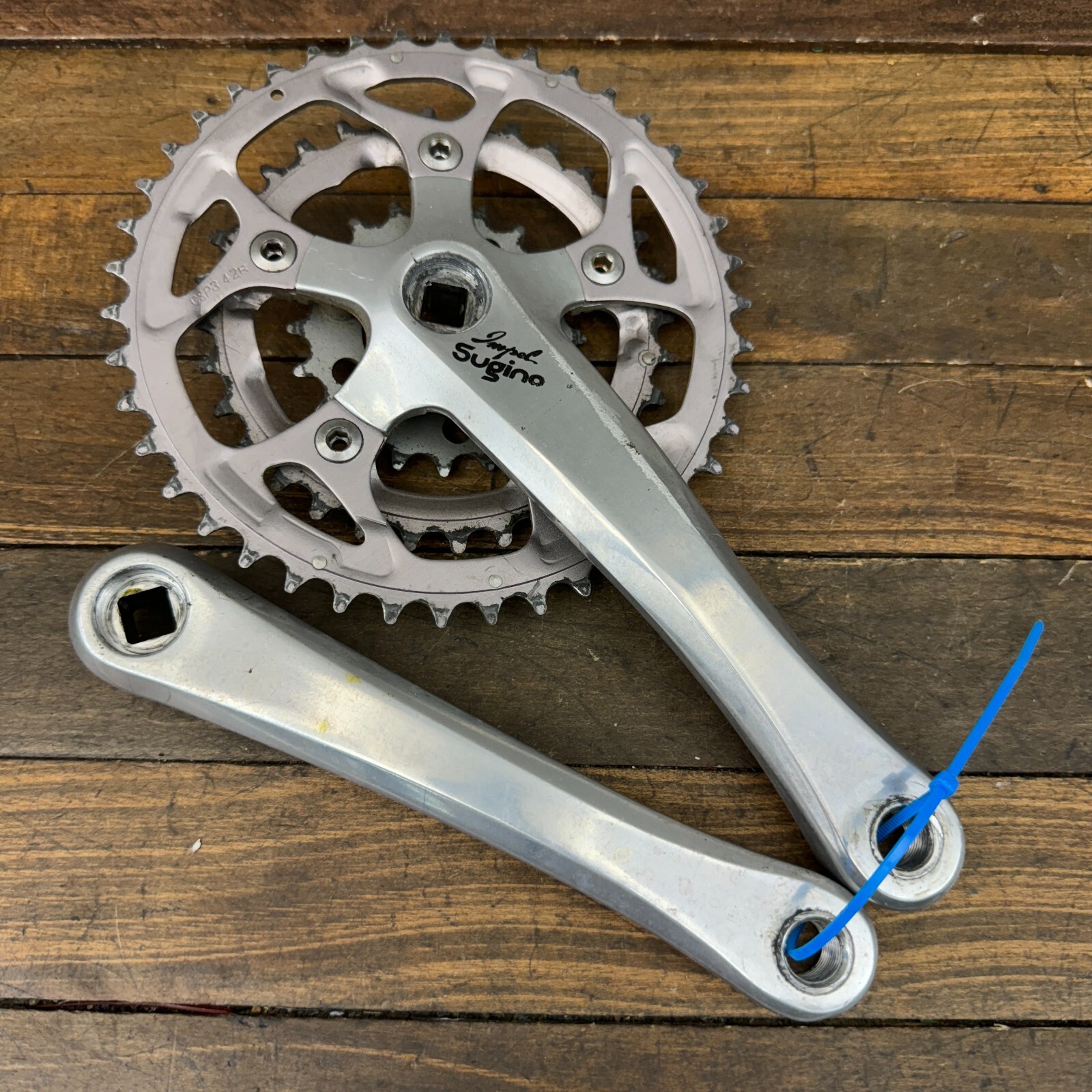 SUGINO(M・TYPE)　クランク 50T/42T スギノ SUGINO クランクセット 50-42-32T 165mm GP 【カウマン