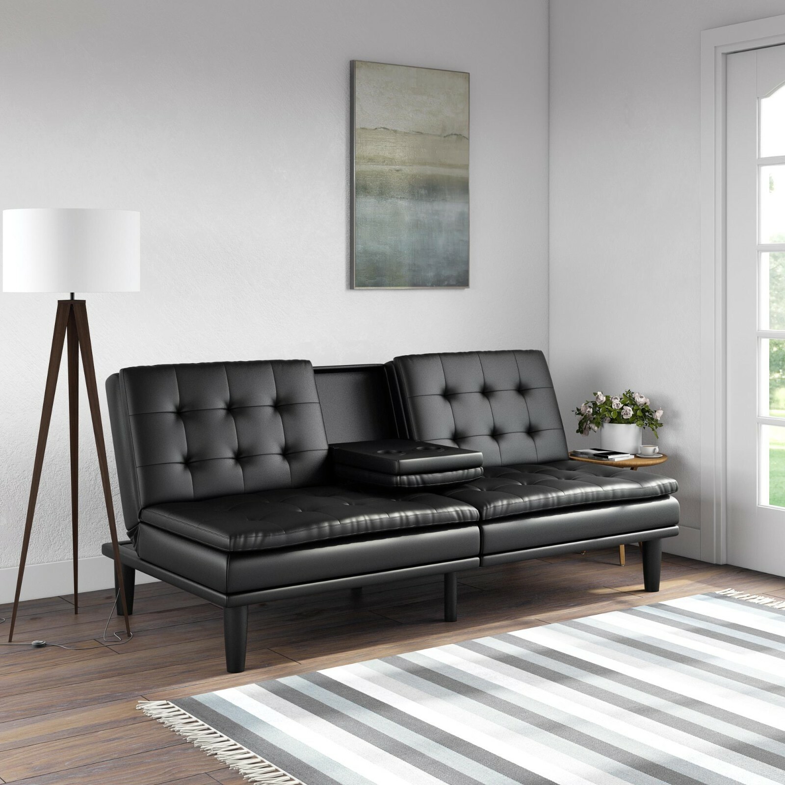 Ikea Brown Leather Sofa For Sale Online Ebay