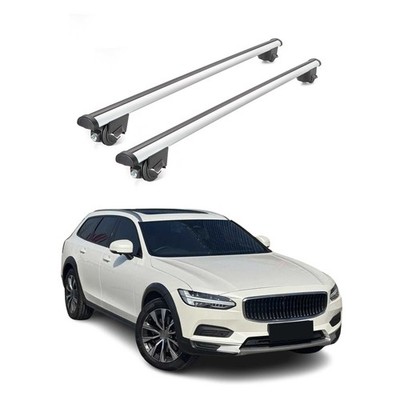220 Lbs Luggage Roof Rack Cross Bars for Volvo V90 Cross Country 2017-2024 Gray