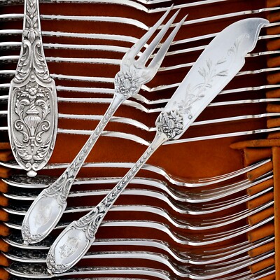 Cluny by Gorham Sterling Silver Strawberry Fork 4 34