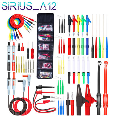 57PCS Back Probe Set Multimeter Test Lead Kit with Replaceable Probe Banana Plug
