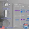 NPPLUS Acrylic Magnetic Dry Erase Board Calendar for Fridge, Magnetic Weekly Calendar for Refrigerator, Reusable Clear Acrylic Calendar Planner Board Includes 6 Markers with 3 Colors(15.7