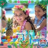 Joycover 122 PCS Summer Pool Beach Party Favors, Beach Pool Luau Party Decorations, Pool Toys for Kids,Luau Party Supplies with Beach Balls,Hawaiian Leis,Kids Sunglasses,etc.for Birthday Party Favors
