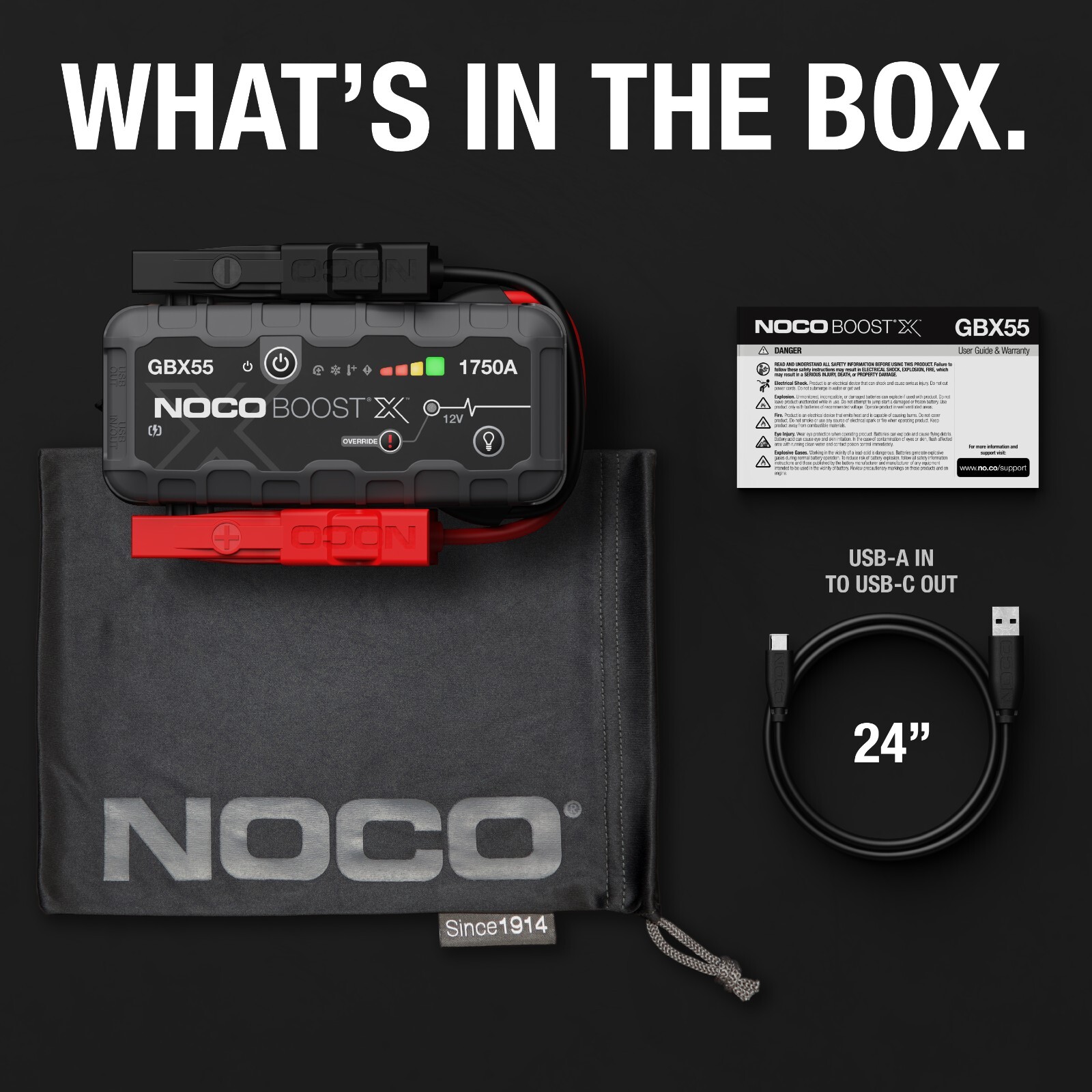 NOCO Boost X GBX55 1750A 12V UltraSafe Portable Lithium Battery Jump Starter