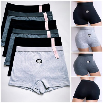 Lot 6 Pack Women's Sports Cotton Boxer Shorts BoyShort Yoga Fitness Gym 612 S~XL