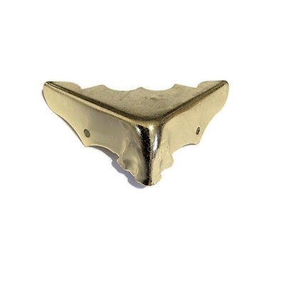 Box Corner Small Chest Corner Brass Plated Steel--Jewelry Box -  Tool Box Corner