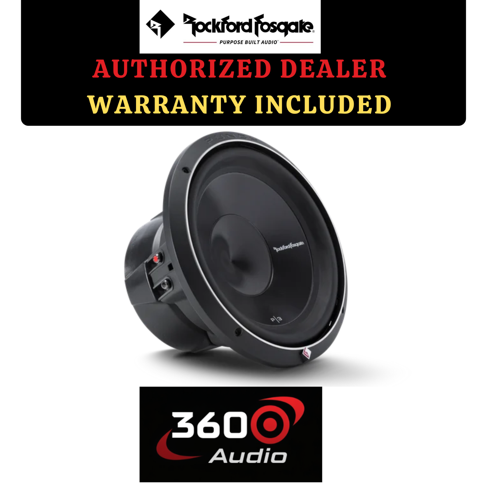 Rockford Fosgate P3D4-12 Punch P3 Series 600W Dual 4-Ohm 12