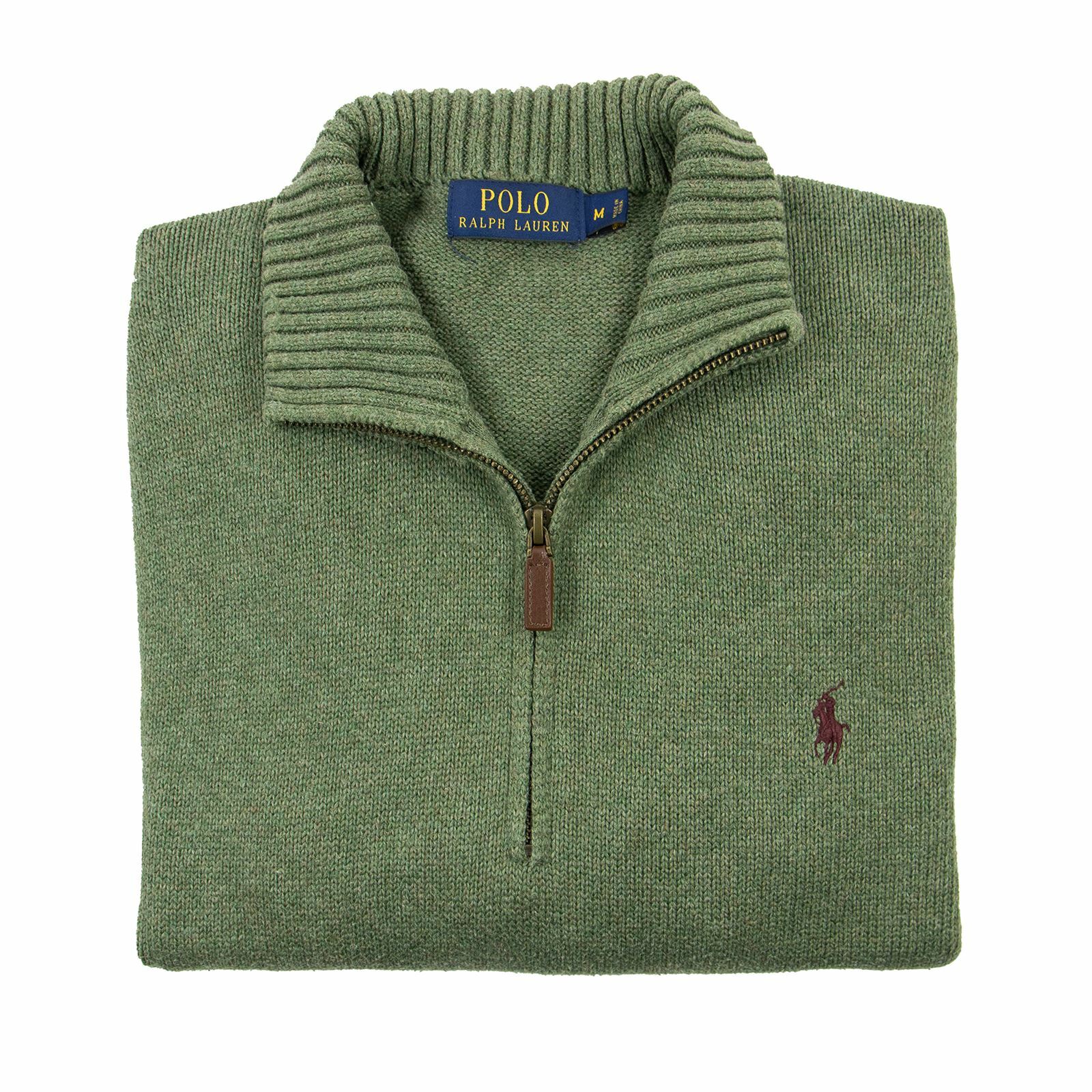Download CURRENT Polo Ralph Lauren Sage Green Cotton Knit Leather ...