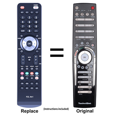 Ersatz-Fernbedienung für Technisat FBPVR335A/01 DIGIT HD8 + FBPVR335 DIGITHD8