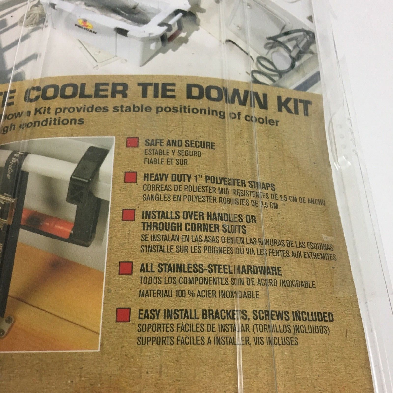 PELICAN Pro-Gear Elite Cooler Tie Down Kit (Two Straps) - New