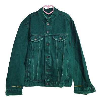Levi s Common Culture Relaxed Trucker Green Denim Jacket Men's Size M UO Rare