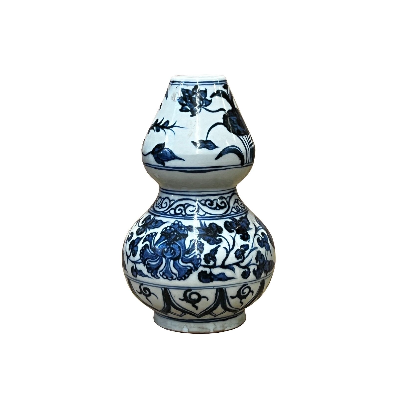 Chinese Blue White Porcelain Oriental Scenery Gourd Shape Vase ws2983S Chinese Blue White Porcelain Oriental Scenery Gourd Shape Vase ws2983S