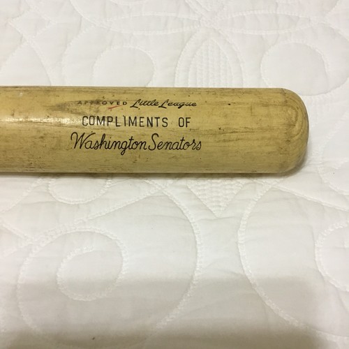 Vintage  Washington Senators MLB Souvenir Bat 30 Inches Circa 1960 Used W Patina