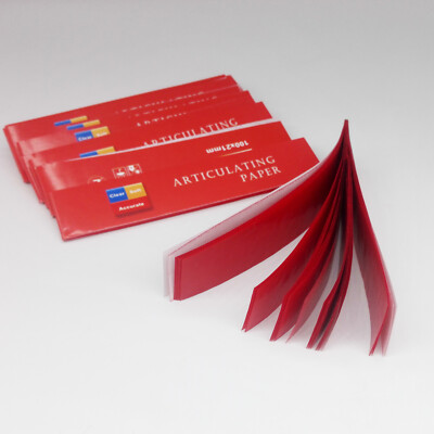 Dental Articulating Paper Blue/Red Double Sided Teeth Care Strips 400 Sheets