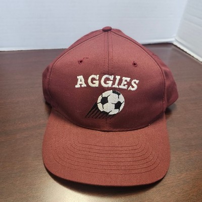 Vintage Aggies Soccer Hat Cap Nissin Made in Philippines Maroon