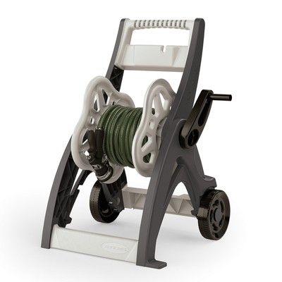 HOSE REEL CART Hosemobile with Small Storage Compartment Gray 175ft SUNCAST
