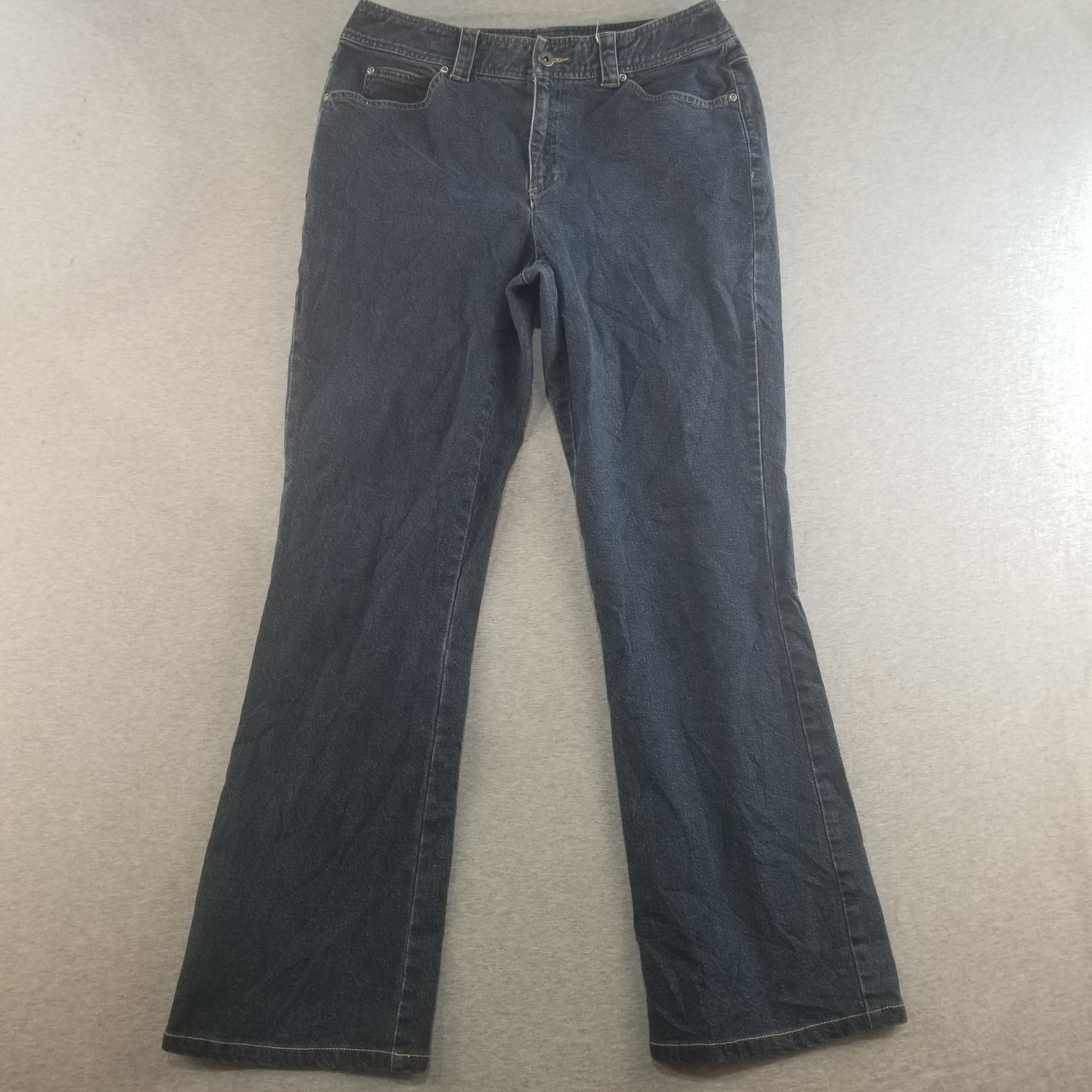 Liz Claiborne Jeans Women's Sz 10 Dark Blue Wash Softwash Normcore Bootcut