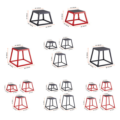 VEVOR 12/18/24/30 Inch Plyometric Jump Box Fitness Exercise Plyo Box Step Cross