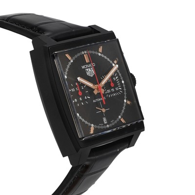 Pre-owned Heuer Tag  Monaco "dark Lord" Cbl2180.fc6497 Men's Watch In Titanium