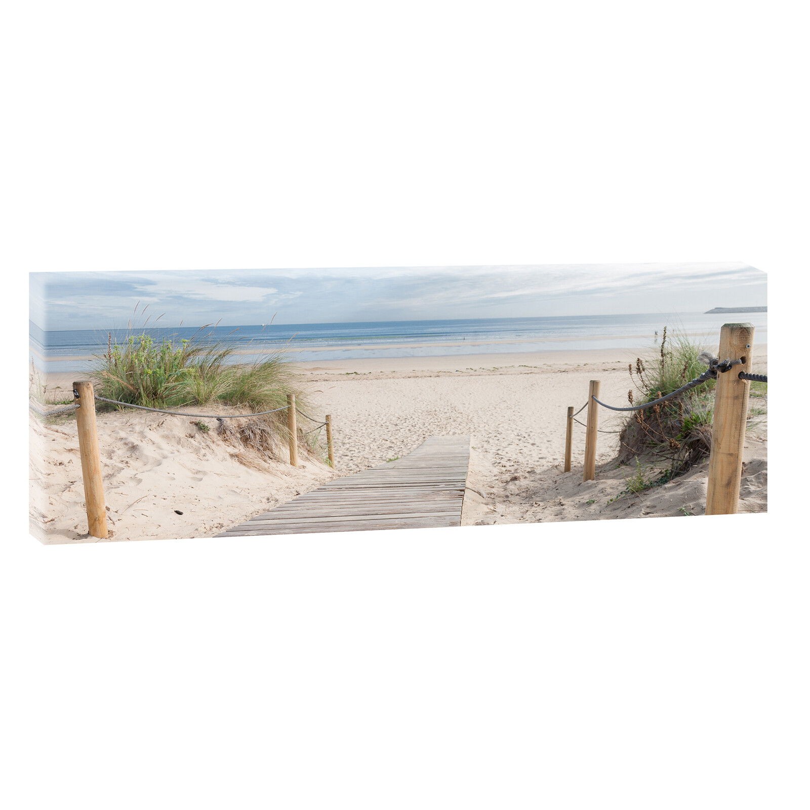 Bild Panorama Leinwand Poster Strand Meer Wandbild Kunstdruck 150 cm* 50 cm 624
