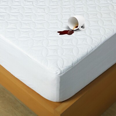 Fitted Waterproof Mattress Protector Twin Full Queen King Size Mattress Cover