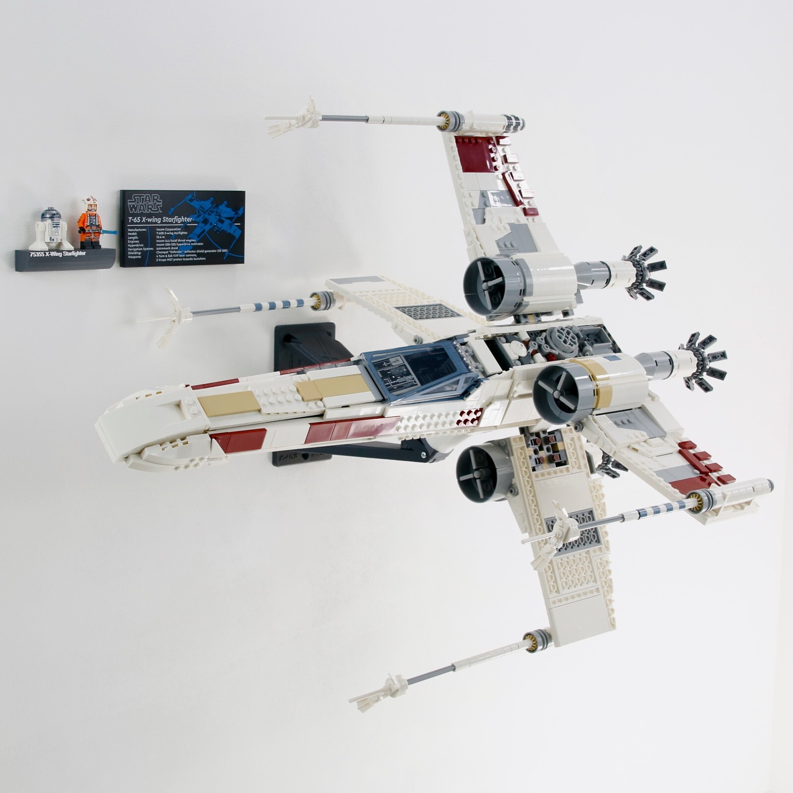 Wall Mount (1of2) for LEGO X-Wing Starfighter 75355 UCS Star Wars