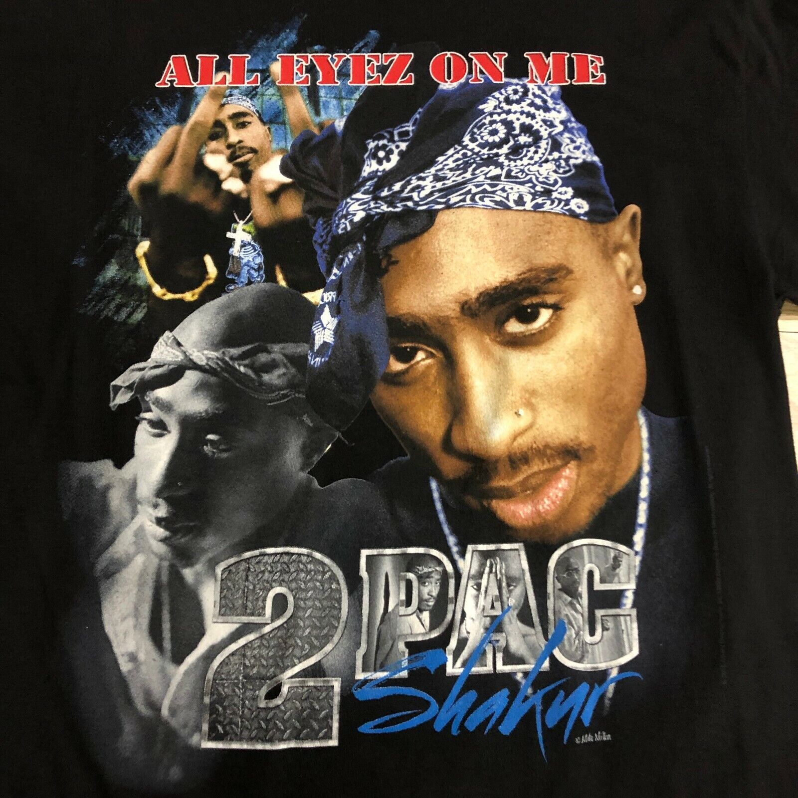 Rare Vintage Style) 2PAC TUPAC Shirt L / Wu Tang Clan Nas Rare Vintage Style) 2PAC TUPAC Shirt L / Wu Tang Clan Nas