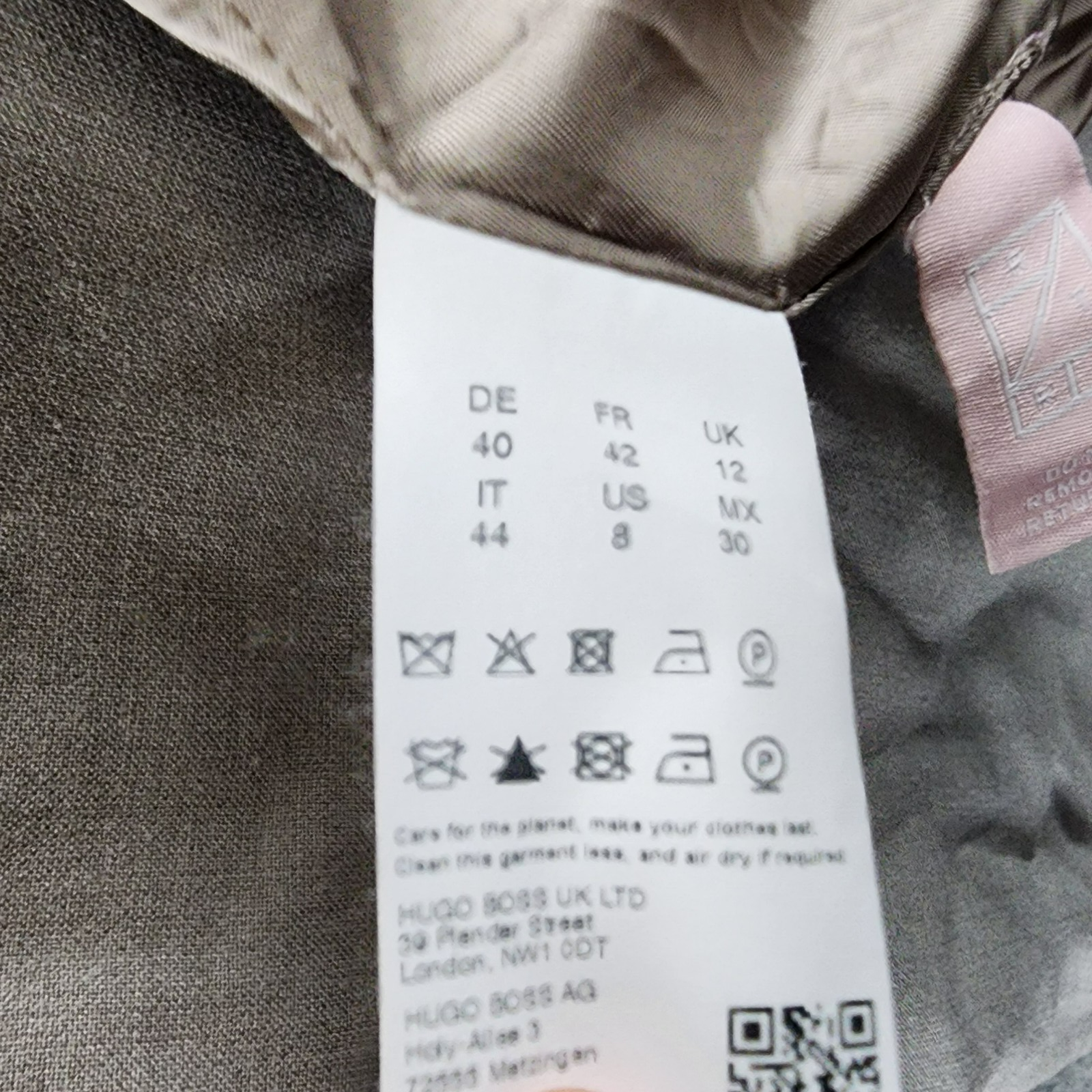 BOSS Regular-Fit Double-Breasted Jacket Women's 8 Gray Notch Lapel Long Sleeve - Picture 9 of 19