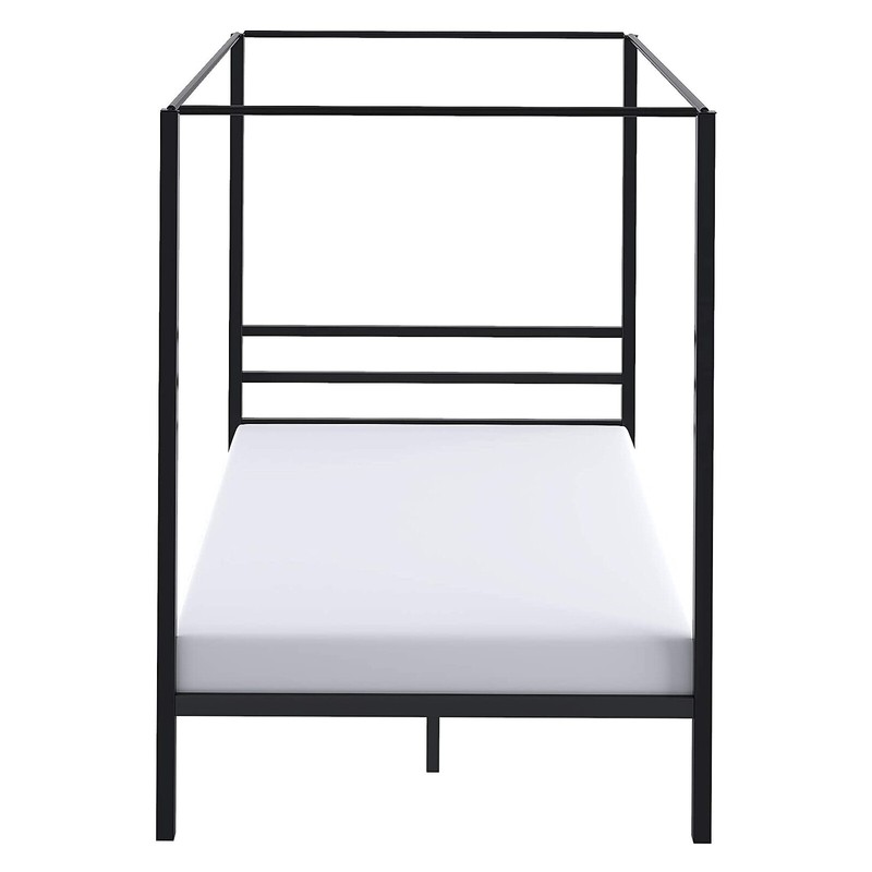 TAUS Metal Platform Full Size Canopy Bed Frame Mattress Foundation Home Room