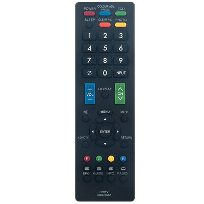 New GB094WJSA Replace Remote for Sharp TV LC-32LE155X LC-39LE155X LC-60LE650X
