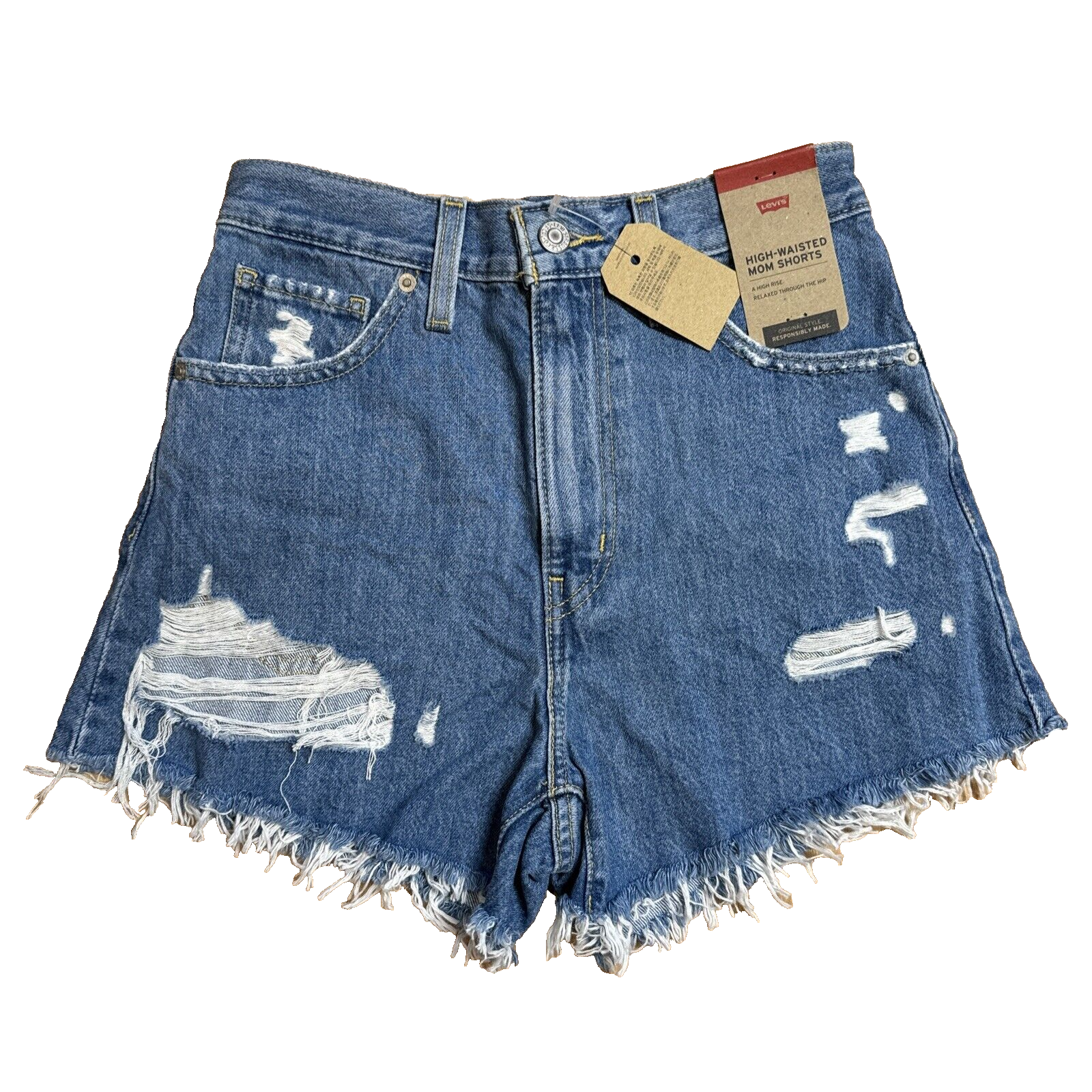 【全品送料無料】 Levi's High-Waisted Mom Shorts Size 25 Medium Wash | eBay パンツ