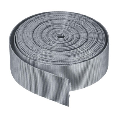 Flat Nylon Webbing Strap 1.5 Inch 10 Yards Grey for Backpack Luggage-rack
