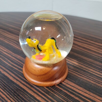 Vtg. Disney Pluto NE The First Limited Edition Crystal Snow Globe