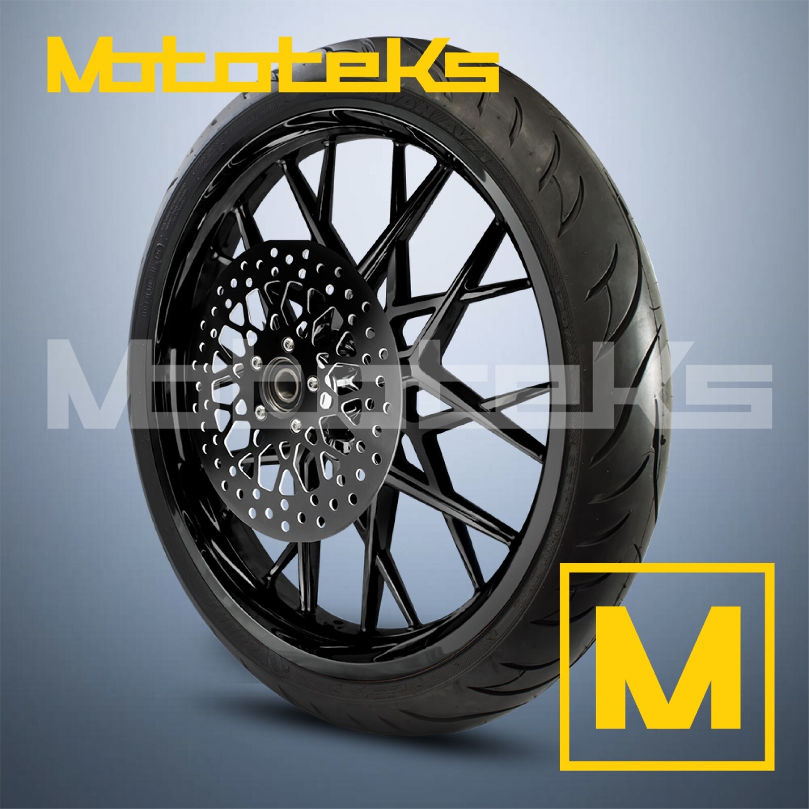 21X3.5 RAZOR MAG WHEEL BLACK FOR HARLEY SOFTAIL SPORTSTER
