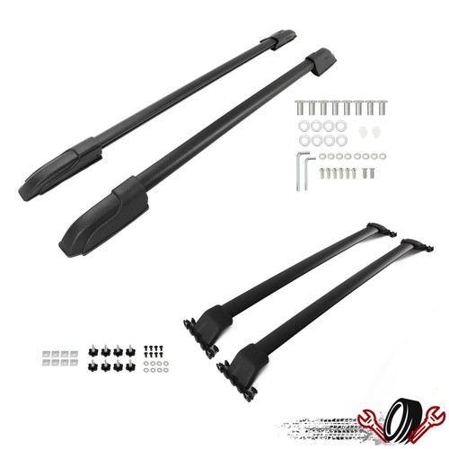 For 2009 2010-2015 Honda Pilot Cross Bars Side Rails 4Pcs Roof Rack Rails