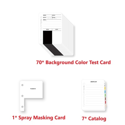 Model Paint Paper Background Color Test Card Kit For Cardboard Masking Tool