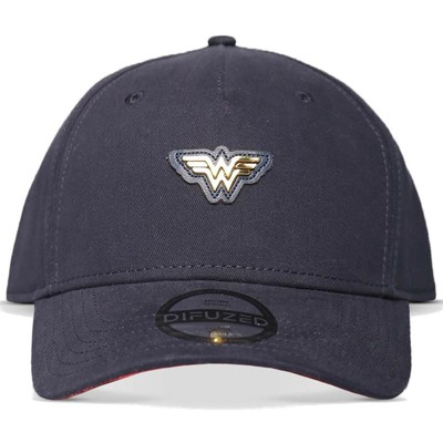 Difuzed Unisex Adult Wonder Woman DC Comics Snapback Baseball Hat Cap Navy Blue