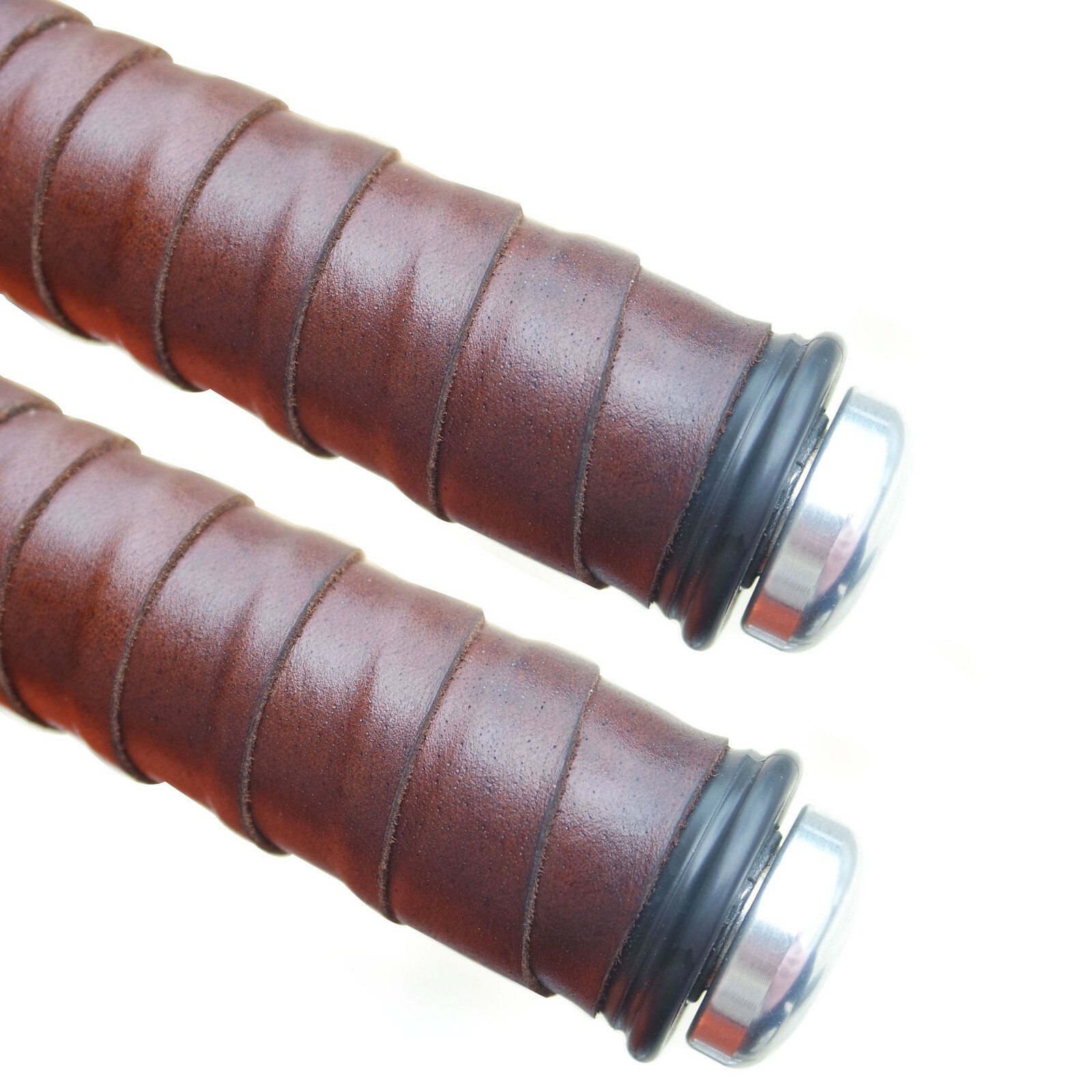 Fits Royal Enfield Interceptor 650 Brown Leather Handle Bar Grip Stripe Tape