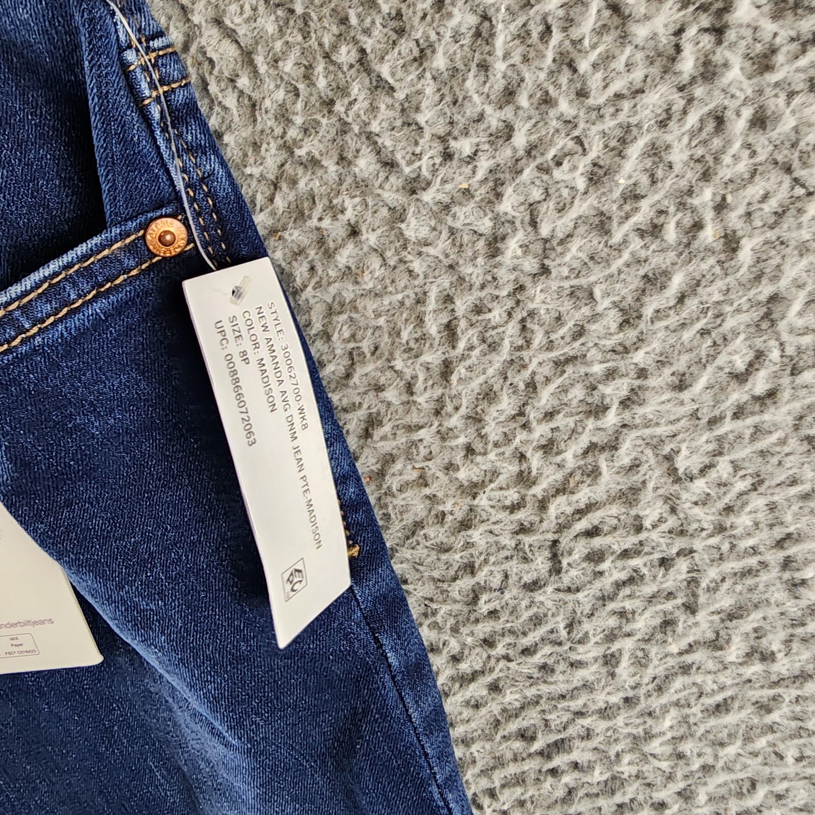 Gloria Vanderbilt Amanda High Rise Straight Leg Jeans Women's 8P Madison - Picture 6 of 17