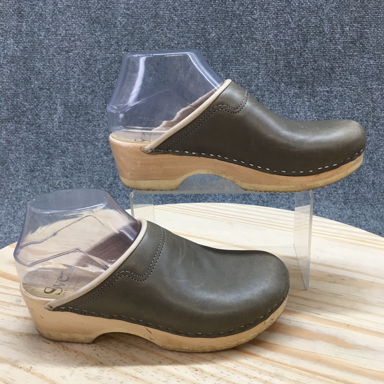 靴 _Fot wood heel mules octagon _Fot wood heel mules octagon