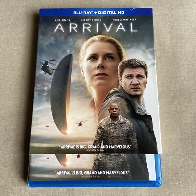 Arrival (Blu-ray 2016 Slipcover) Sci-Fi Mystery Amy Adams Jeremy Rennet Whitaker