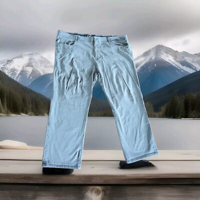 Izod Sportflex Pants 46x30 Mens Gray Relaxed Fit Bangladesh Cotton Blend