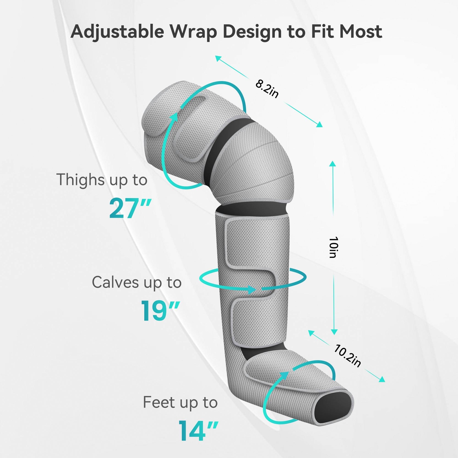Leg Massager with Heat,Air Compression Calf Knee Foot Massager with Heat Snailax