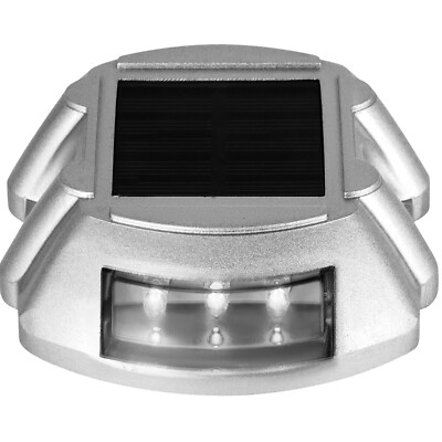 VEVOR 16pcs Solar Driveway Lights 6 LED White Light for Path Step Dock Deck IP68