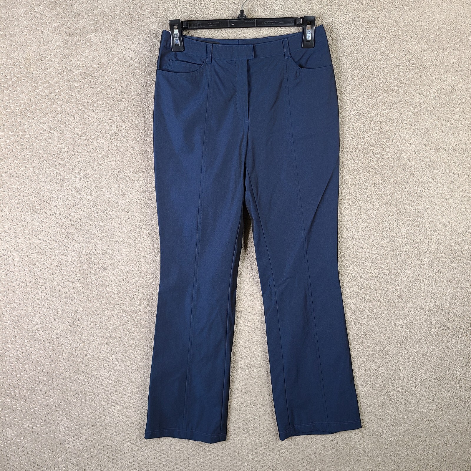 エスカーダ　パンツ　34 Escada Pants Womens 34 (US 4) Blue Nylon Stretch Flared Navy