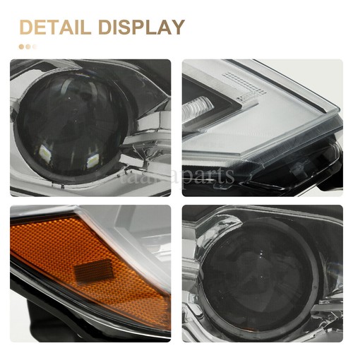 Full LED Headlights Headlamps Dual Projector Pair For 2017 2018 Nissan Rogue